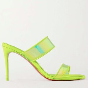 Christian Louboutin Just Loubi PVC 85mm mule heels RETAIL 745